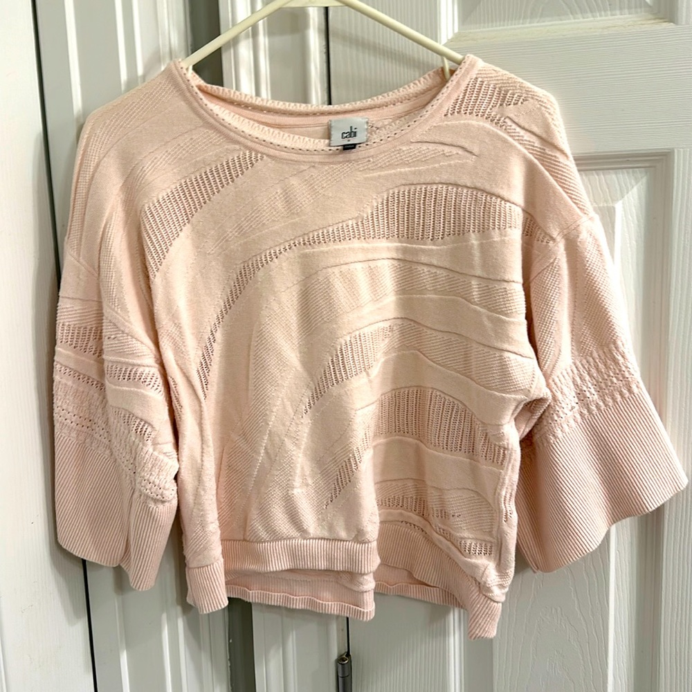 pink cropped sweater